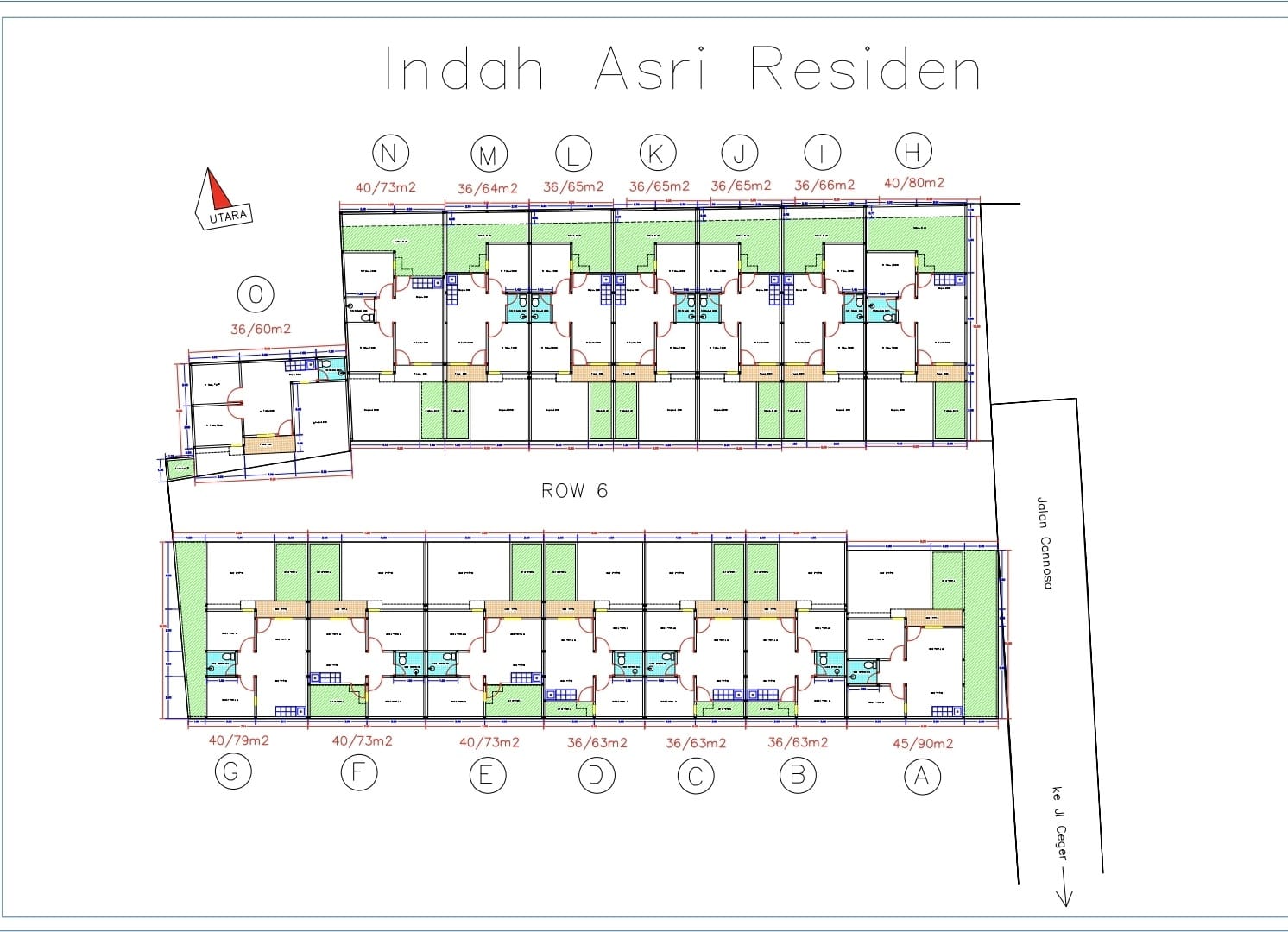 Denah unit & ukuran kavling