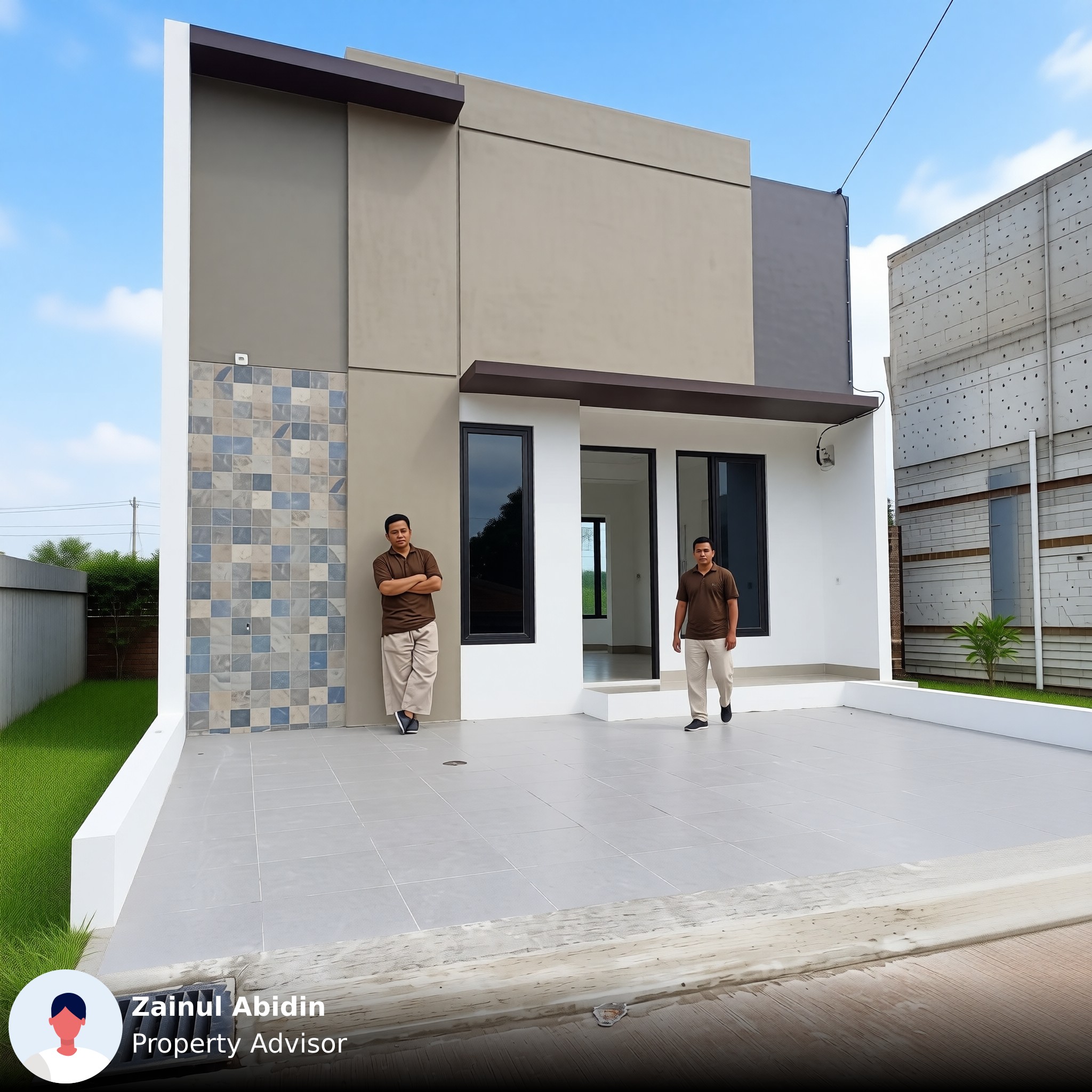 Detail tampak depan unit